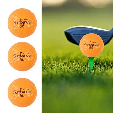 Мячи для гольфа из 3 частей, тренировочный мяч для гольфа на длинные дистанции, оранжевый