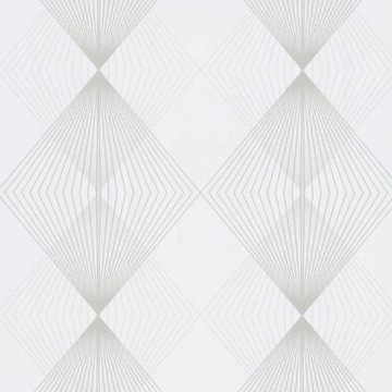 TAPETA 10085-14 BIAŁA - PLATYNOWY WZÓR
