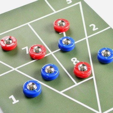 DZIECIĘCA GRA SHUFFLEBOARD NA STOLE KRĄŻKI Z KORALIKAMI ZABAWKA 16 SZT