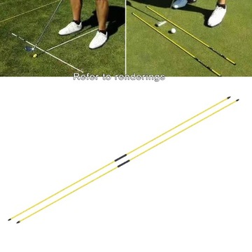 Kije treningowe do gry w golfa na świeżym powietrzu, żółte