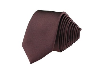 ГАЛСТУК МУЖСКОЙ УЗКИЙ УЗКИЙ, СЕЛЕДКА, 5 см, ТЕМНО-КОРИЧНЕВЫЙ