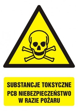 Substancje toksyczne - PCB znak PCV 5,25x7,4
