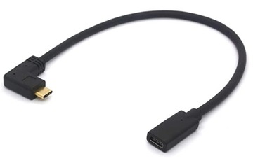 Kątowy kabel USB 3.1 typu C męski na żeński
