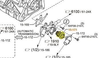 Termostat P50115171 Mazda 3 MX-5 OE