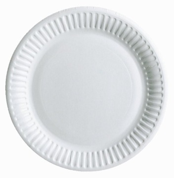 TALERZE PAPIEROWE 18 cm jednorazowe 100 szt. BIAŁE