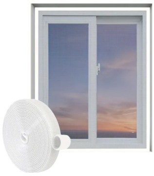 МОСКИТНАЯ СЕТКА НА ОКНО ОТ КОМАРОВ, НАСЕКОМЫХ, ЗАЩИТНЫХ МУХ, 130 x 150 СМ, НА ВЕЛКРО