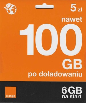 STARTER ORANGE FREE 5PLN , 6GB x 25 szt