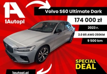 Volvo S60 III 2023 Volvo S60 Volvo S60 B5 B AWD Ultimate Dark 2.0 Hybryda 250KM