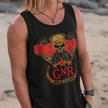 TANK TOP HORROR/ROCK GUNS N ROSES EURO SKULL