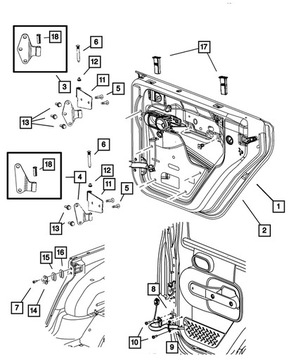 ВИНТ ДВЕРНАЯ ПЕТЛЯ WRANGLER JK 06511744AA