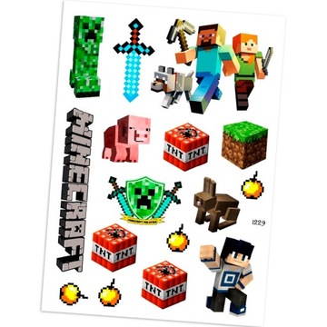 NAKLEJKI NAGRODY MOTYWACYJNE minecraft 1229