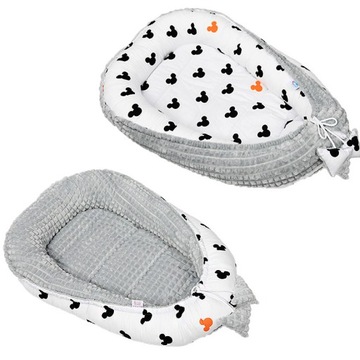 KOKON NIEMOWLĘCY DWUSTRONNY MINKY BAWEŁNA OTULACZ