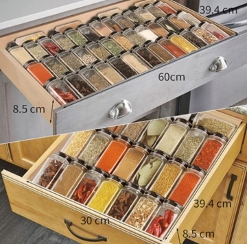 ВСТАВКА-ОРГАНИЗАТОР ДЛЯ ЯЩИКА ДЛЯ СПЕЦИЙ, РЕГУЛИРУЕМАЯ БАНКА ДЛЯ КОСМЕТИКИ