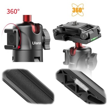 ULANZI MT-41 высокий штатив для камеры телефона, светодиодная лампа, микрофон