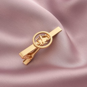 Circle Advocate Lawyer Emblem Stainless Steel Tie