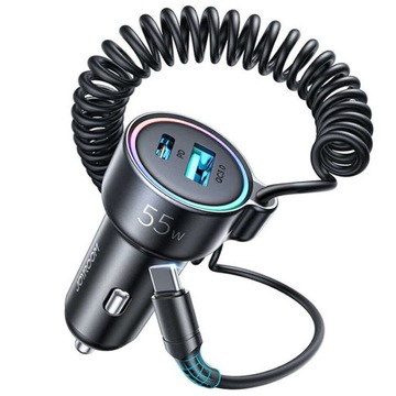 JOYROOM SZYBKA ŁADOWARKA SAMOCHODOWA USB/USB C 55W