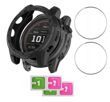 Etui Ochronne +2x Szkło Hartowane Garmin Fenix 7X/ Solar/ Epix ProGen 51mm