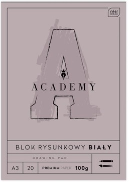 KOMPLET BLOKÓW RYSUNKOWYCH duży format A3 20 kartek BIAŁYCH INTERDRUK 10szt