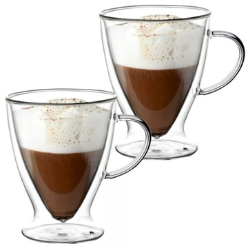 SZKLANKI TERMICZNE 300ML DO KAWY LATTE 2SZT ZESTAW