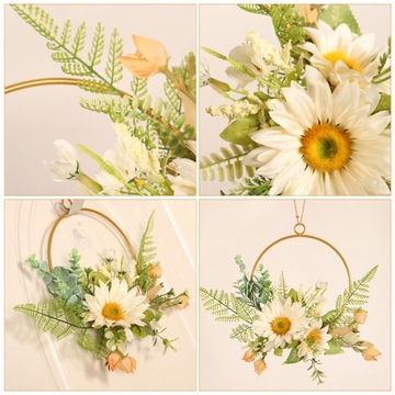 1 szt. Wianek słonecznikowy symulowana girlanda dekoracyjna