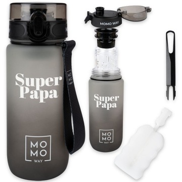 Butelka z wkładem na owoce MOMO WAY bidon na wodę bpa free tritan 600ml