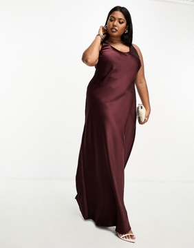 RIVER ISLAND PLUS SATYNOWA SUKIENKA MAXI 3XL