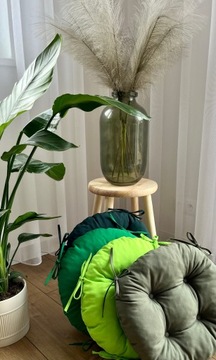 Poduszka na krzesło taboret 35cm JASNA ZIELEŃ KOŁO
