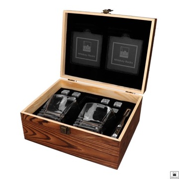 Подарочный набор виски камней стеклянных стеклянных плоскогубцев