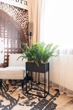 Металлический цветочный горшок LOFT с крышкой на подставке для цветов 60х80х21см