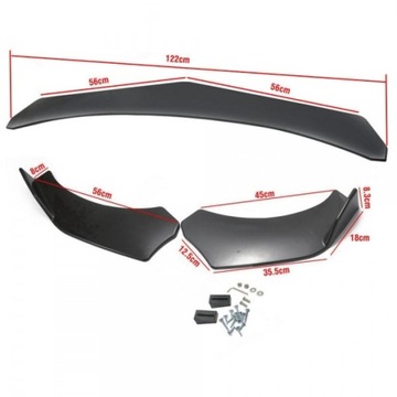 Универсальный сплиттер переднего бампера.