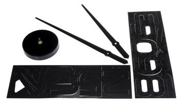 БОЛЬШИЕ НАСТЕННЫЕ ЧАСЫ 80-120 СМ ЧЕРНЫЕ 12 ЦИФР 3D DIY