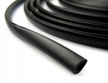 Черная боковая полоса, бамперы, 8 мм х 8 м.