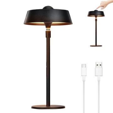 LAMPKA BIURKOWA DOTYKOWA STOŁOWA LED LAMPA NOCNA 3 KOLORY BEZPRZEWODOWA
