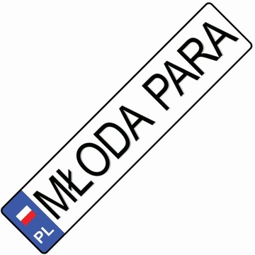 Tablica slubna do ramek rejestracyjnych wzory UV