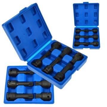KLUCZE UDAROWE SPLINE M14-M18 1/2 ZESTAW PIASTA STAL CHROMOWO-MOLIBDENOWA