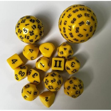 15x kostki wielościenne upominki na przyjęcie zabawki kostki akrylowe żółte