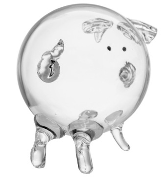 Копилка-копилка бесцветная СТЕКЛЯННАЯ с гравировкой, XL