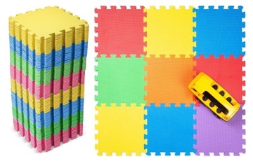 КОВРИК-ПАЗЗЛ ИЗ ЭВА ПЕНЫ БОЛЬШОЙ 30см x 30см ЦВЕТНОЙ