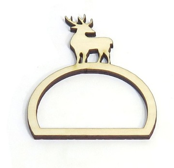 OBRĄCZKA NA SERWETKI DREWNIANA ŚWIĄTECZNA MC34