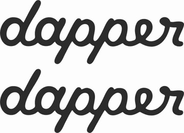 Naklejka 2 x DAPPER, dowolny kolor, 49 cm