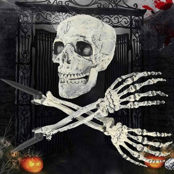 ЧЕРЕП И ОРУЖИЕ ДЛЯ УКРАШЕНИЯ НА ХЭЛЛОУИН ЧЕРЕП СКЕЛЕТ ОРУЖИЕ ДЛЯ САДА