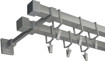 КВАДРАТНЫЙ ДВОЙНОЙ МЕТАЛЛИЧЕСКИЙ КАРДИН 300 см