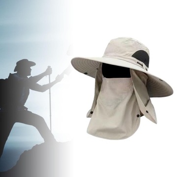 Czapka przeciwsłoneczna z odpinaną osłoną twarzy i szyi