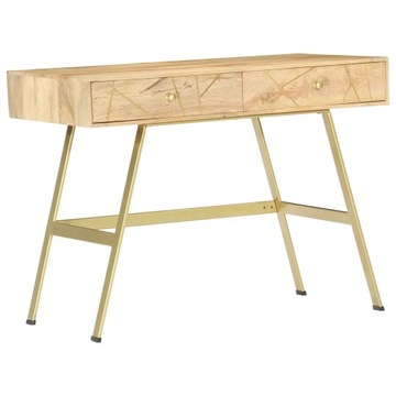 vidaXL Biurko z szufladami, 100x55x75 cm, lite drewno mango