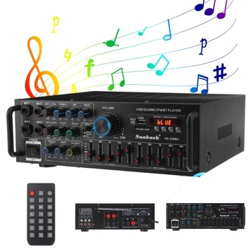 Wzmacniacz Audio Bluetooth 5.0 4 Mikrofony Zintegrowany