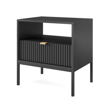 Szafka Nocna Stolik w Stylu Loft Bella 54cm Czarna