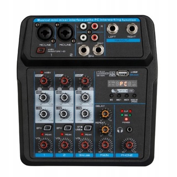 Konsola Mini Mikser Audio DJ Z Kartą Dźwiękową