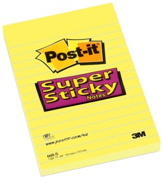 Karteczki samoprzylepne Post-it XXL 101x152mm 75k