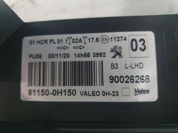 PEUGEOT 108 14- SVĚTLO LED SVĚTLOMET LEVÝ PŘEDNÍ 90026268