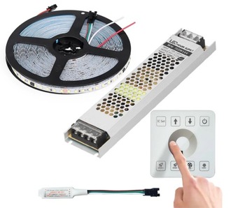 TAŚMA CYFROWA WS2811 IC 5M STEROWNIK ZESTAW KPL
